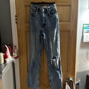 Zara Ripped Blue Jeans